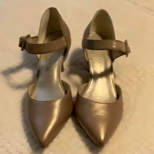 Point toe Shoes with strap. Like brand new. Size 9 1/2